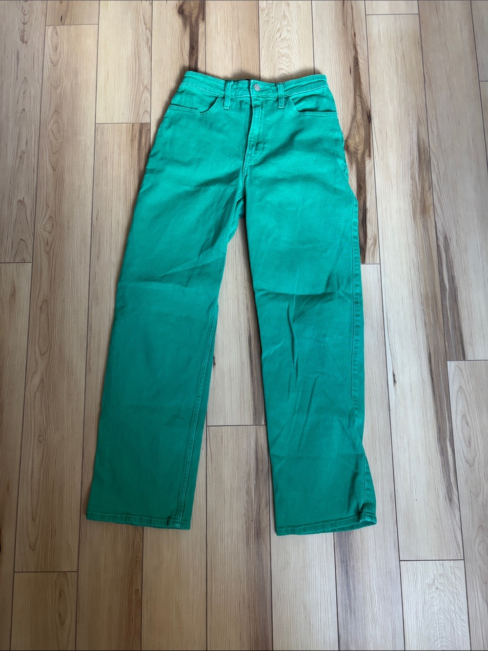 Hollister Green Straight-Leg Jeans